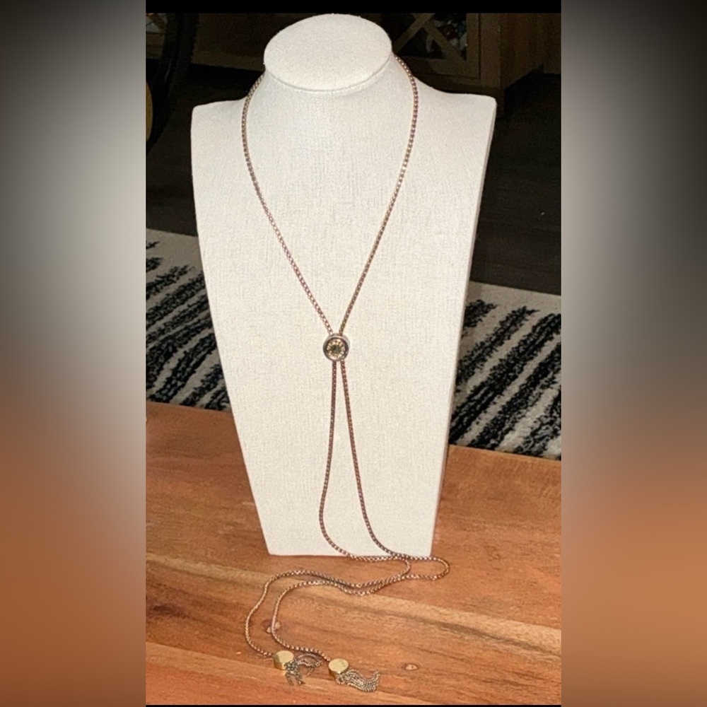 Vince Camuto Gold Tone Lariat Necklace